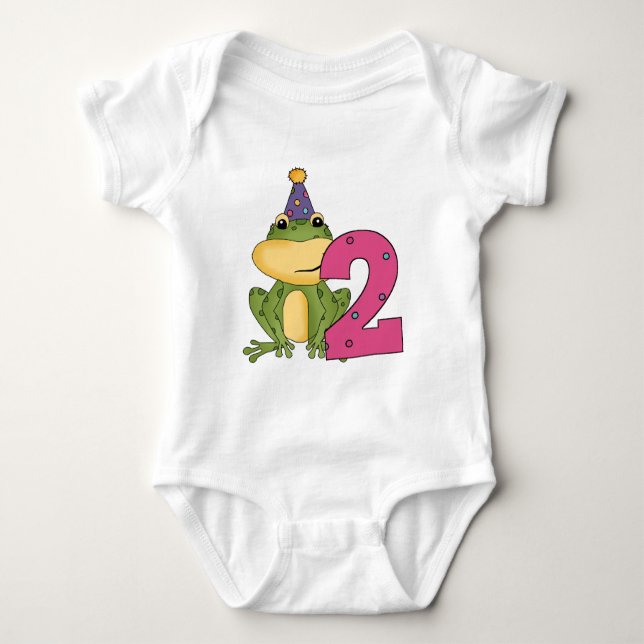 Party Frog 2nd Birthday T-shirts and Gifts (Front)