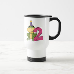 Party Frog 2nd Birthday T-shirts and Gifts Travel Mug
