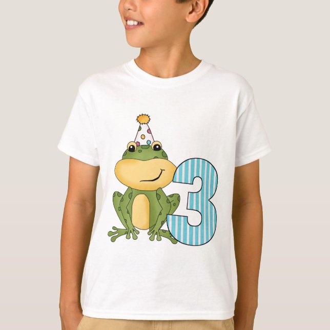 Party Frog 3rd Birthday T-shirts and Gifts (Front)