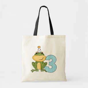 Party Frog 3rd Birthday T-shirts and Gifts Tote Bag