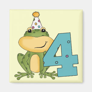 Party Frog 4th Birthday T-shirts and Gifts Magnet