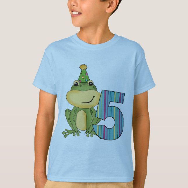 Party Frog 5th  Birthday T-shirts and Gifts (Front)