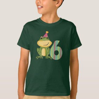 Party Frog 6th Birthday T-shirts and Gifts
