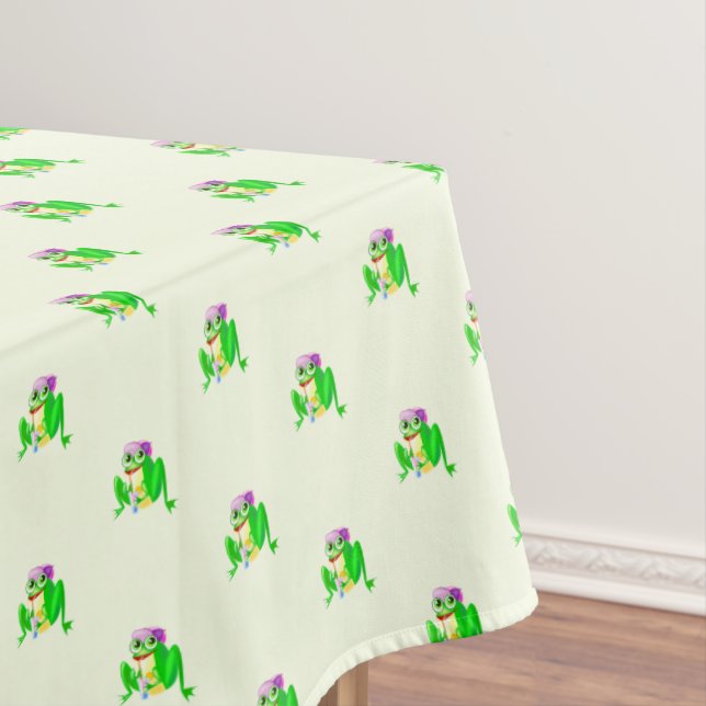 Party Frog - Choose Your Favourite Colour Tablecloth (In Situ)
