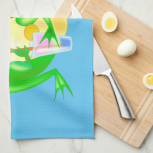 Party Frog Tea Towel