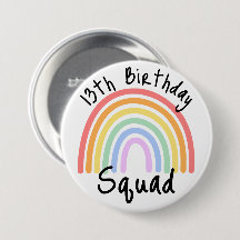 Party, Fully Customisable, Rainbow Birthday Squad