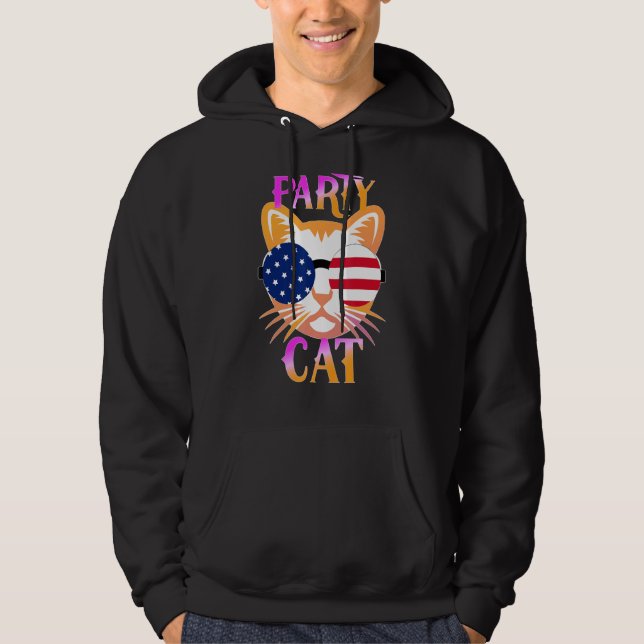 Party  Funny Cat Hoodie (Front)