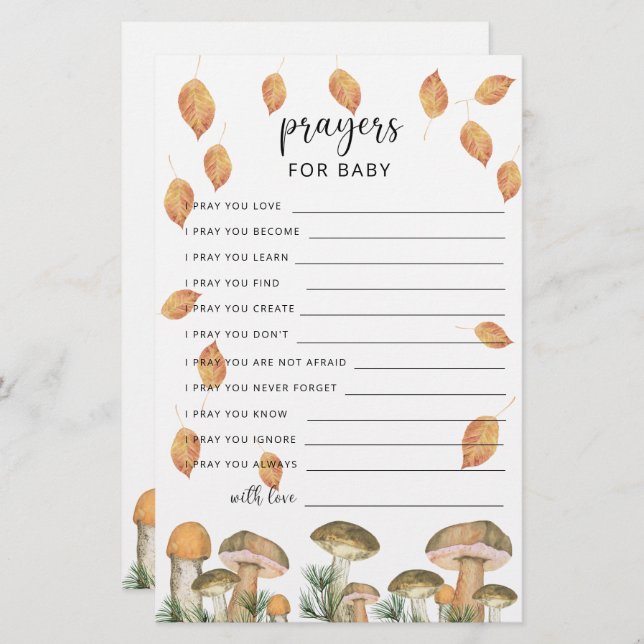 Party game | prayers for baby (Front/Back)