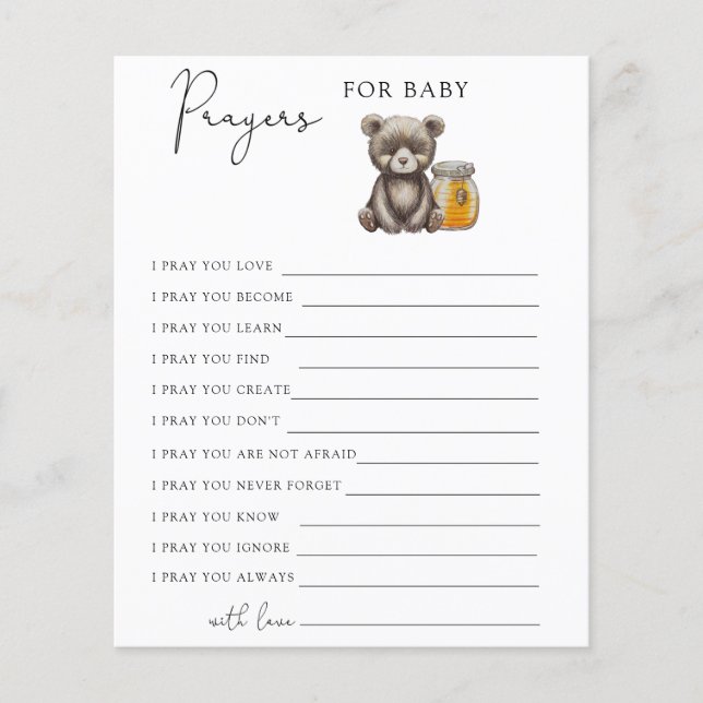 Party game | prayers for baby (Front)