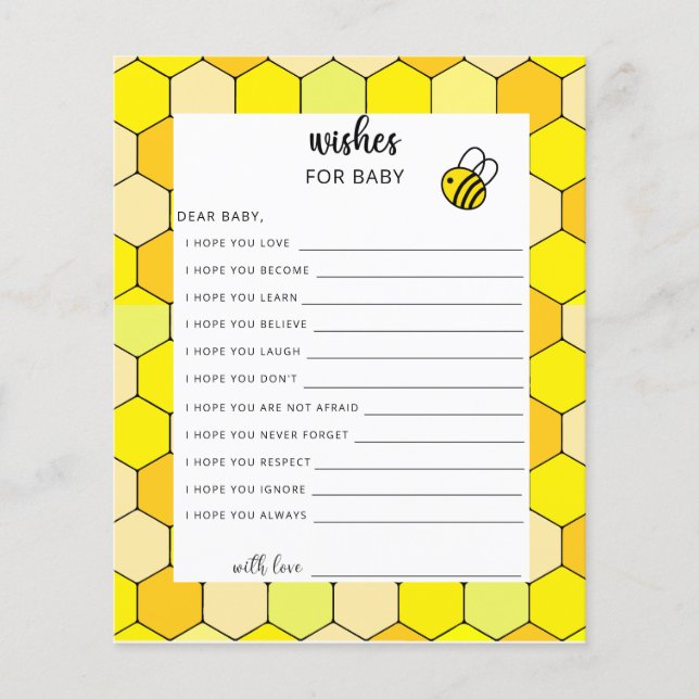 Party game | wishes for baby (Front)