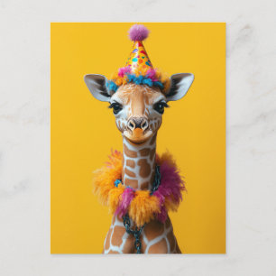 Party Giraffe Extravaganza Postcard