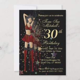  Party Girl Birthday Invitation