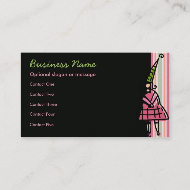 Party Girl Business Cards (Front)