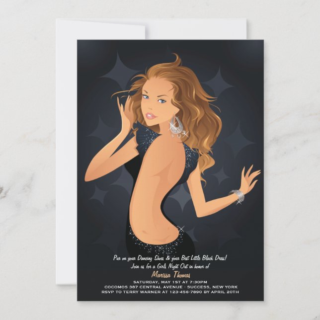 Party Girl Invitation (Front)