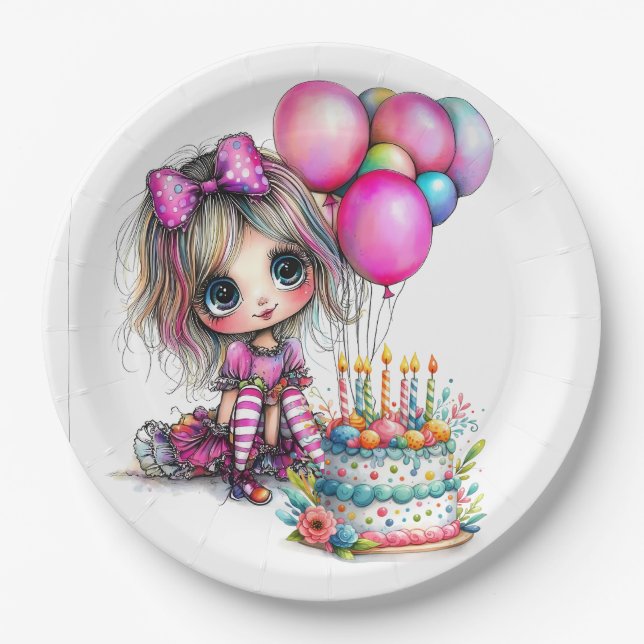 Party Girl Paper Plate (Front)
