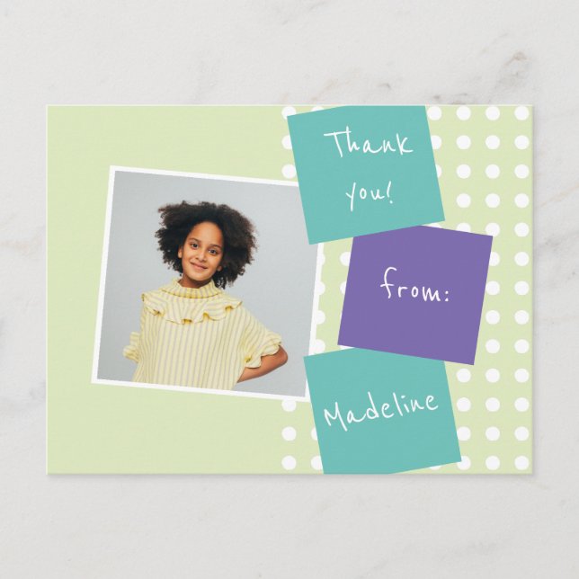 Party Graduation Cute Thank You Postcard (Front)