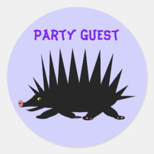 , Party Guest Classic Round Sticker
