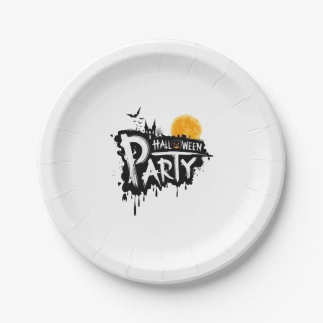 Party halloween  paper plate (Front)
