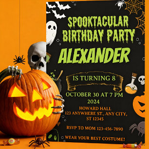  Party Halloween Spooky Invitation Birthday 