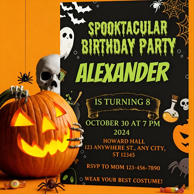 Party Halloween Spooky Invitation Birthday  (Creator Uploaded)