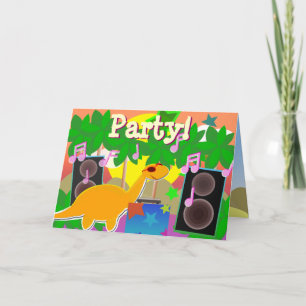 Party Happy Birthday Dinosaur Card