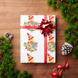 Party Hat Monster in the Garden Wrapping Paper