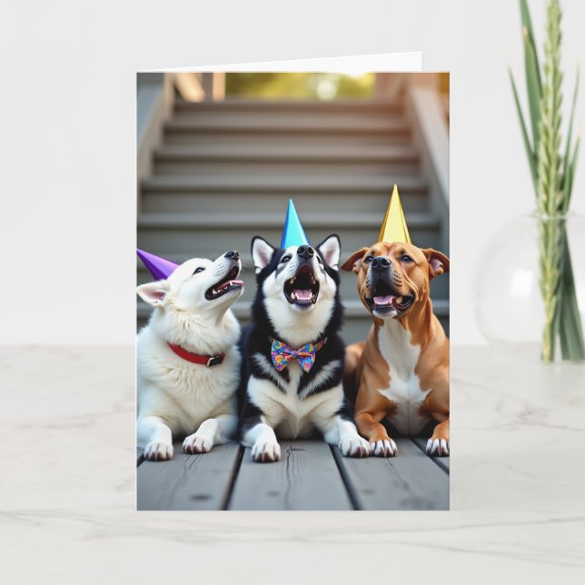 Party Hats Birthday Card (Front)