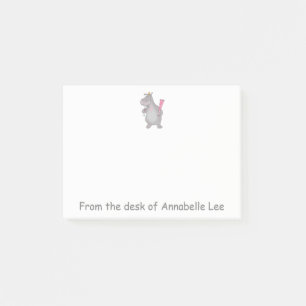 Party Hippo Post-it Notes