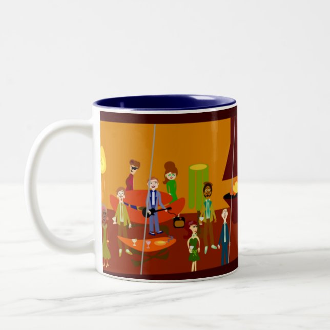 Party House Deluxe Mug! Two-Tone Coffee Mug (Left)