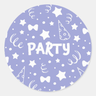 Party Illustrations Classic Round Sticker