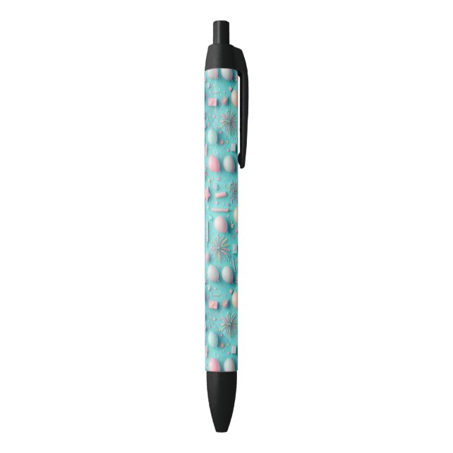 Party in Blue Black Ink Pen (Bottom (Vertical))