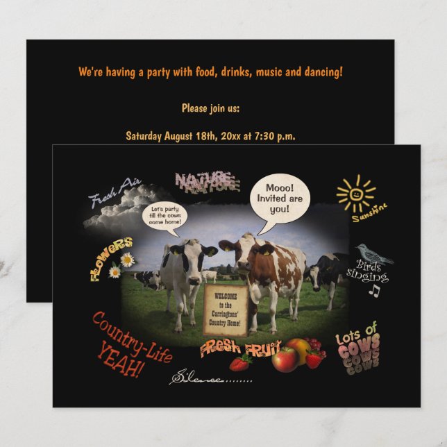 Party in the Country Invitation (Front/Back)