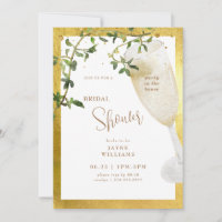 Party in the House Champagne Bridal Shower Invitat