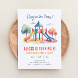 Party in the Park Playground Birthday Invitation<br><div class="desc">Invite friends and family to celebrate your little one's birthday with this colourful 'party in the park' themed invitation.</div>