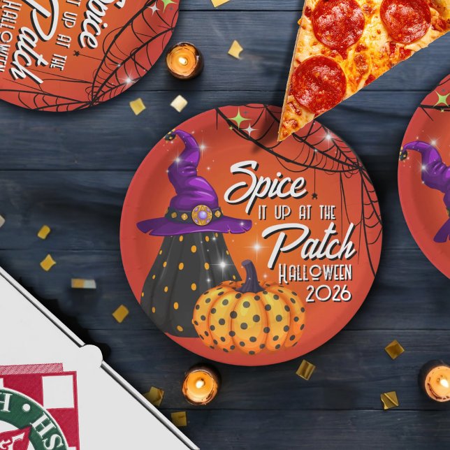 Party in the Patch Halloween Lunch Paper Plates (Creator Uploaded)
