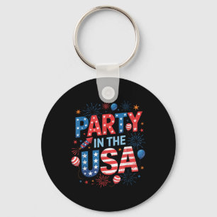 Party In The Usa 4th Of July America Independence  Key Ring