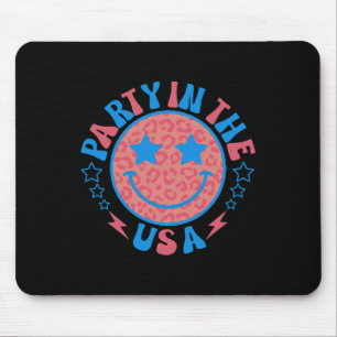 Party In The Usa 4th Of July Preppy Smile Kids Tee Mouse Pad