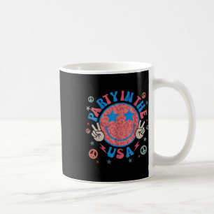 Party In The Usa 4th Of July Preppy Smile Retro Me Coffee Mug