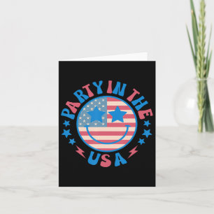 Party In The Usa 4th Of July Preppy Smile Shirts M Card