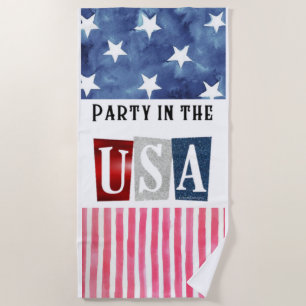 Party in the USA Beach Towel