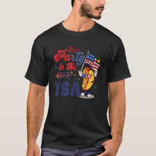 Party In The Usa Hot Dog Love Usa Fourth Of July T-Shirt