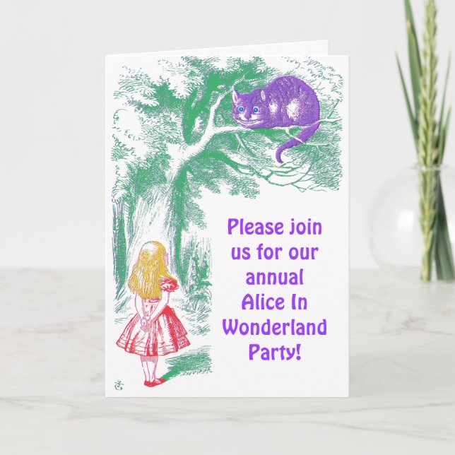 Party Invitation: "Cheshire Cat" Invitation (Front)