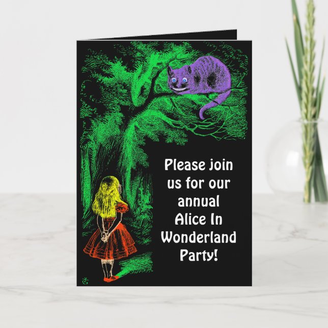 Party Invitation: "Cheshire Cat" Invitation (Front)