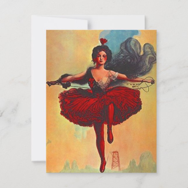 PARTY INVITATION CIRCUS TIGHTROPE ~ EZ2 CUSTOMIZE! (Front)