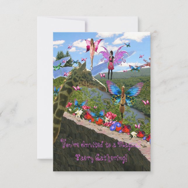 Party Invitation Faery (Fairy) Gathering (Front)