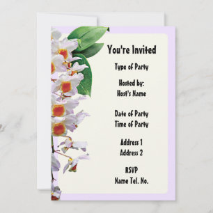Party Invitation - Orchid Design