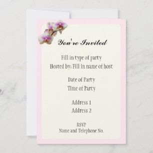 Party Invitation - Orchid Design