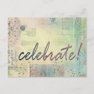 Party invitation postcard