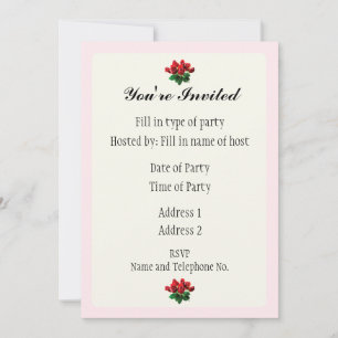 Party Invitation - Rose Design
