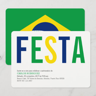 Party: Invitations: Brazil: Peruvian Flag Invitation